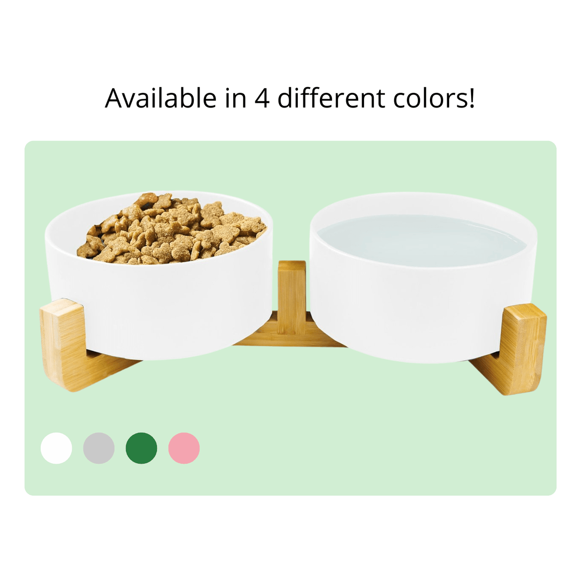 Raised Ceramic Pet Food Bowl Set – PawPaws™