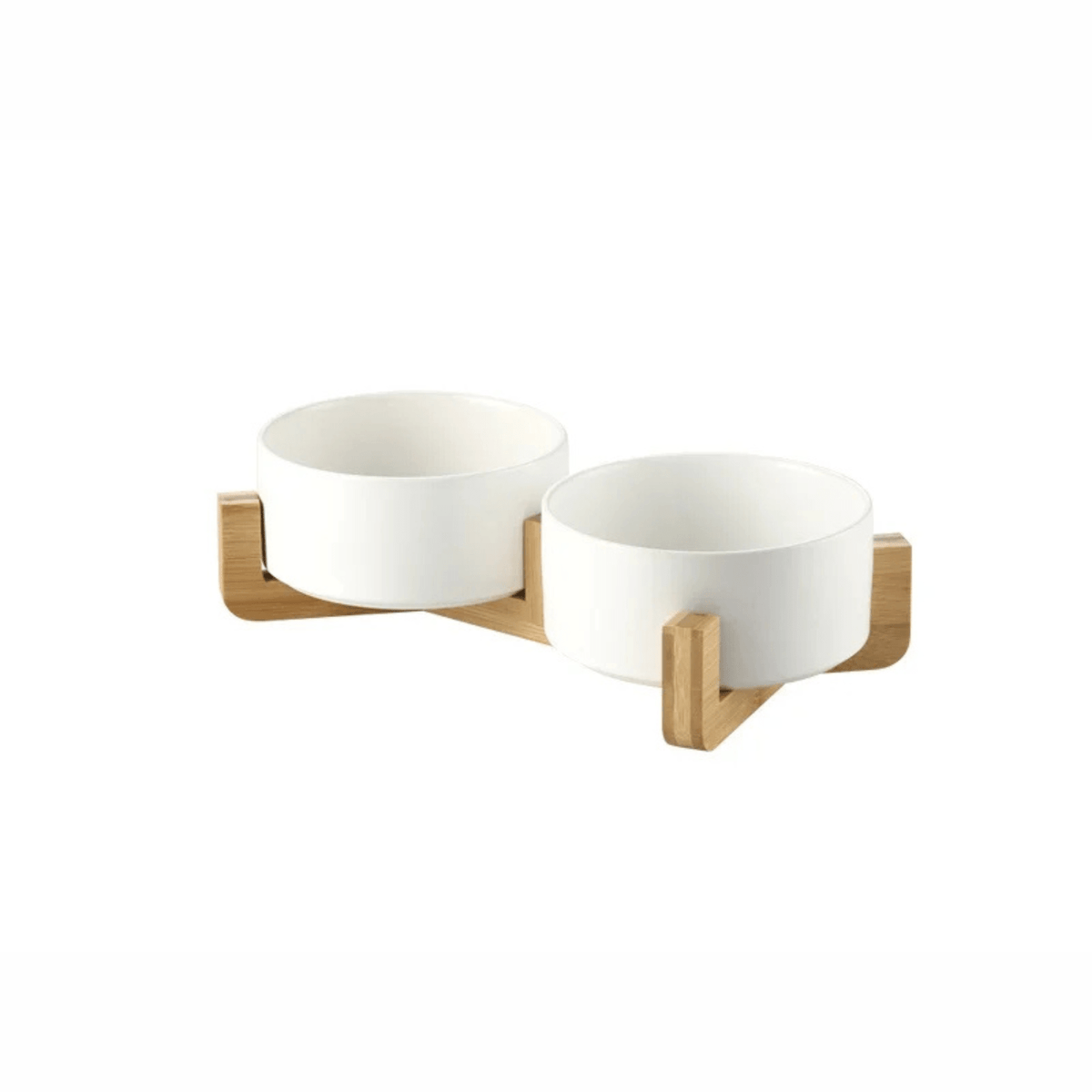 Raised Ceramic Pet Food Bowl Set – PawPaws™
