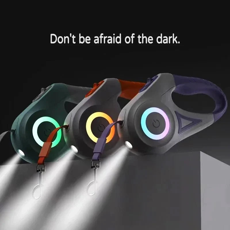 5m LED Retractable Dog & Cat Leash – RouteJoy™