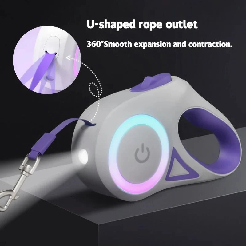 5m LED Retractable Dog & Cat Leash – RouteJoy™