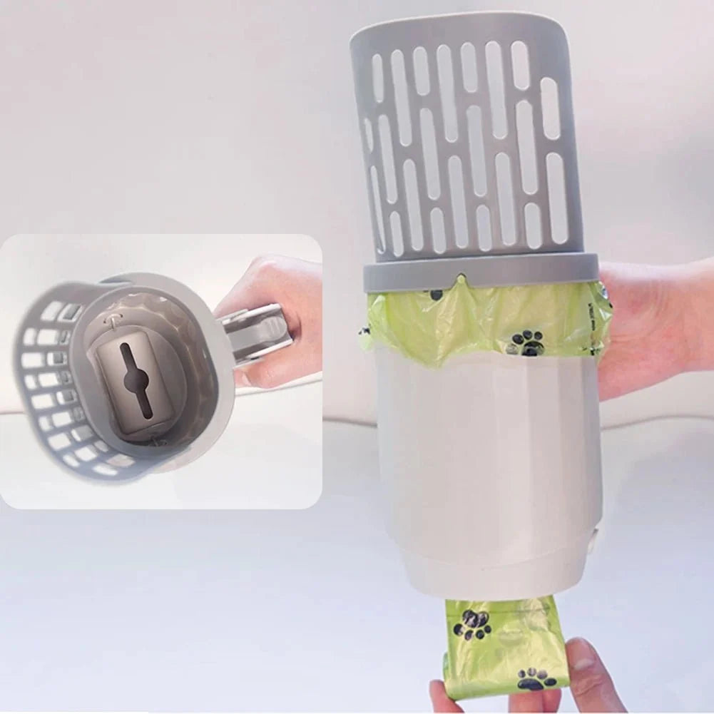 2-in-1 Cat Litter Scoop with Waste Bag Holder – ClearWave™