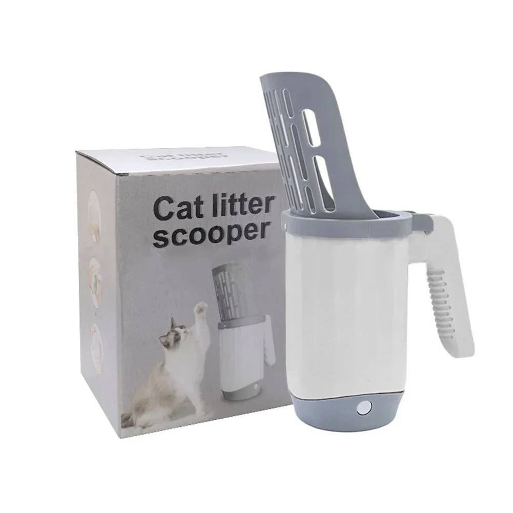 2-in-1 Cat Litter Scoop with Waste Bag Holder – ClearWave™