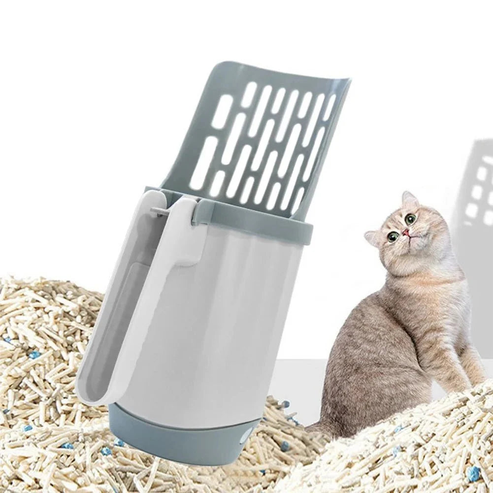 2-in-1 Cat Litter Scoop with Waste Bag Holder – ClearWave™