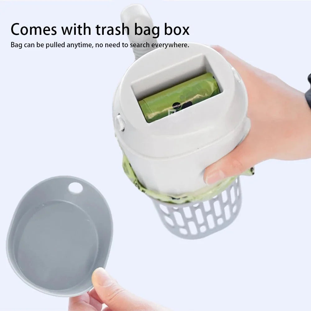 2-in-1 Cat Litter Scoop with Waste Bag Holder – ClearWave™