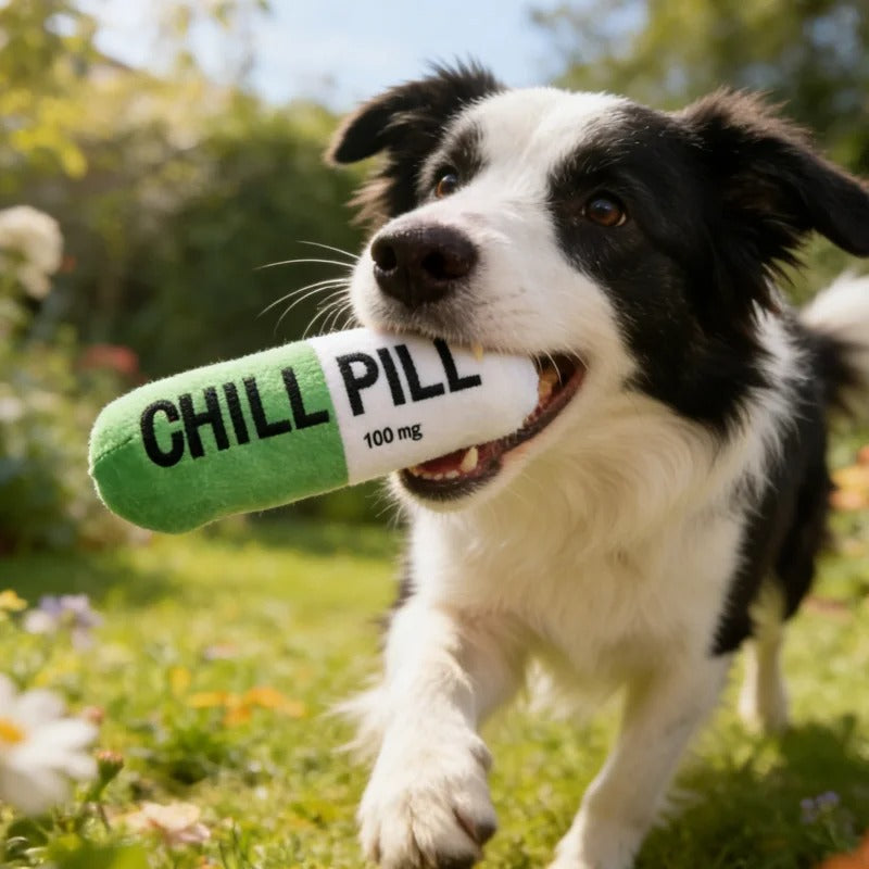 Squeaky Capsule Dog Toy – FetchPeak™