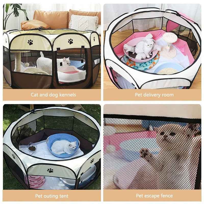Tailented SafeLiving™ – Foldable Pet Playpen for Dogs