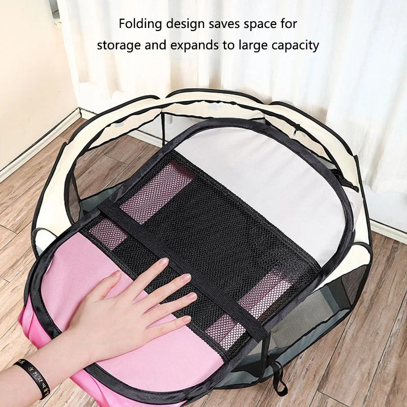 Tailented SafeLiving™ – Foldable Pet Playpen for Dogs