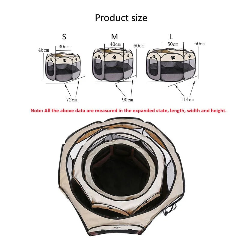 Tailented SafeLiving™ – Foldable Pet Playpen for Dogs