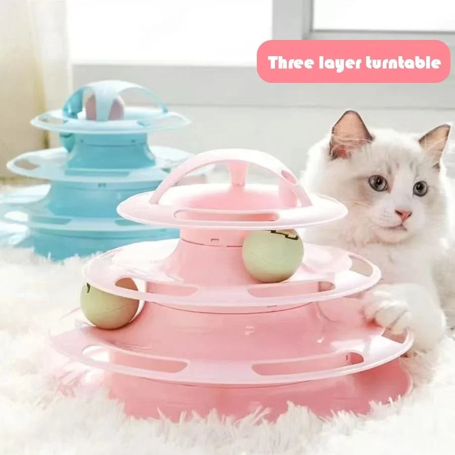Interactive Multi-Level Ball Tower for Cats – BrainSafe™