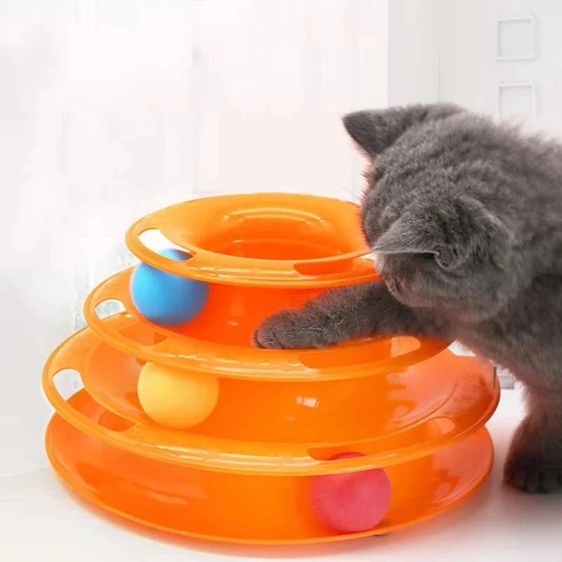 Interactive Multi-Level Ball Tower for Cats – BrainSafe™