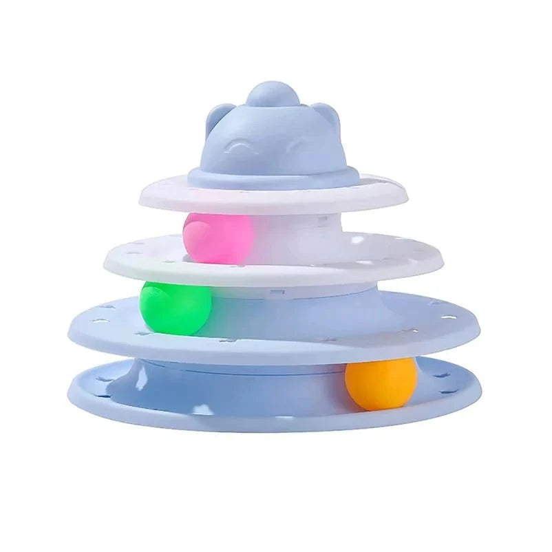 Interactive Multi-Level Ball Tower for Cats – BrainSafe™
