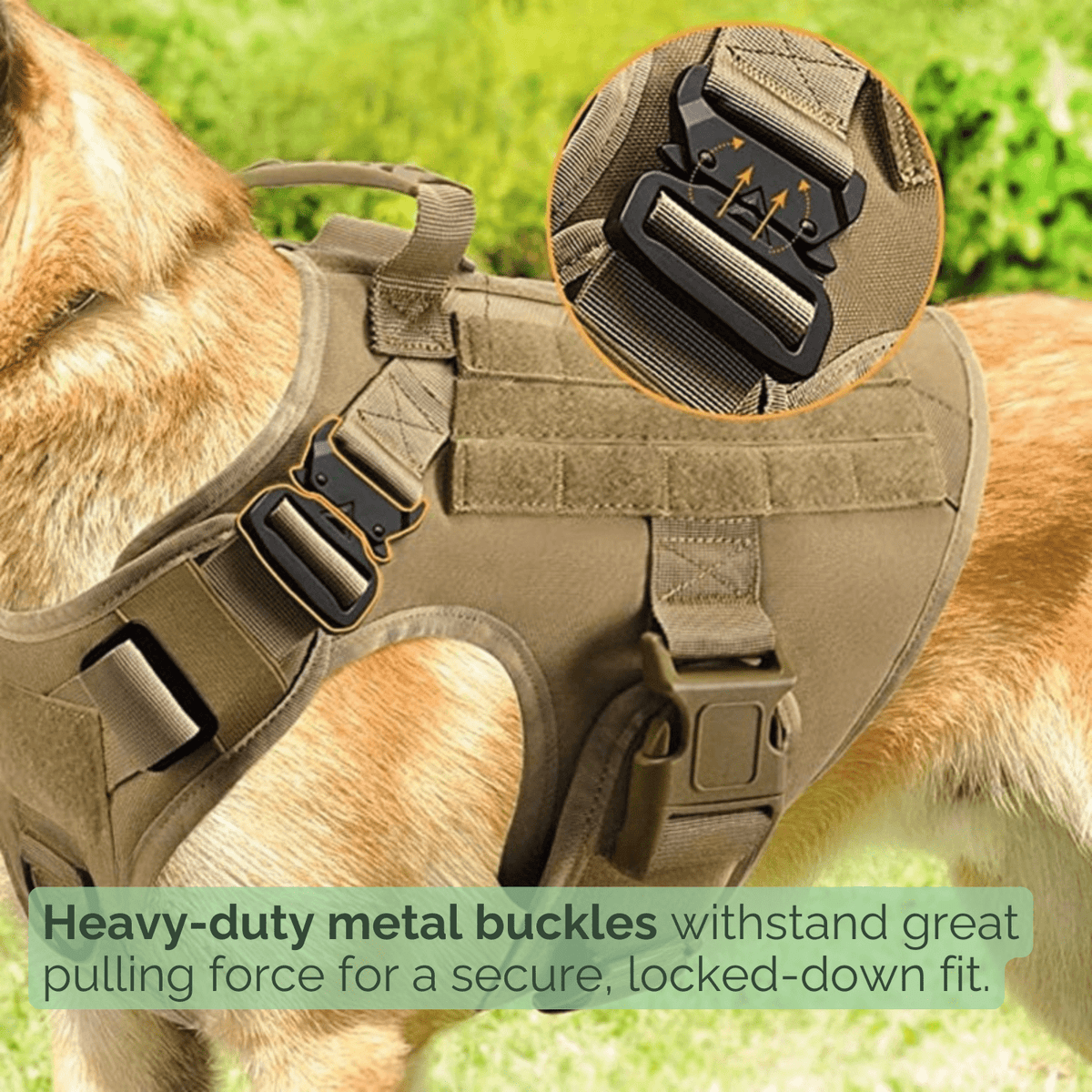 Tactical Adjustable Dog Harness with Handle – SecureSphere™