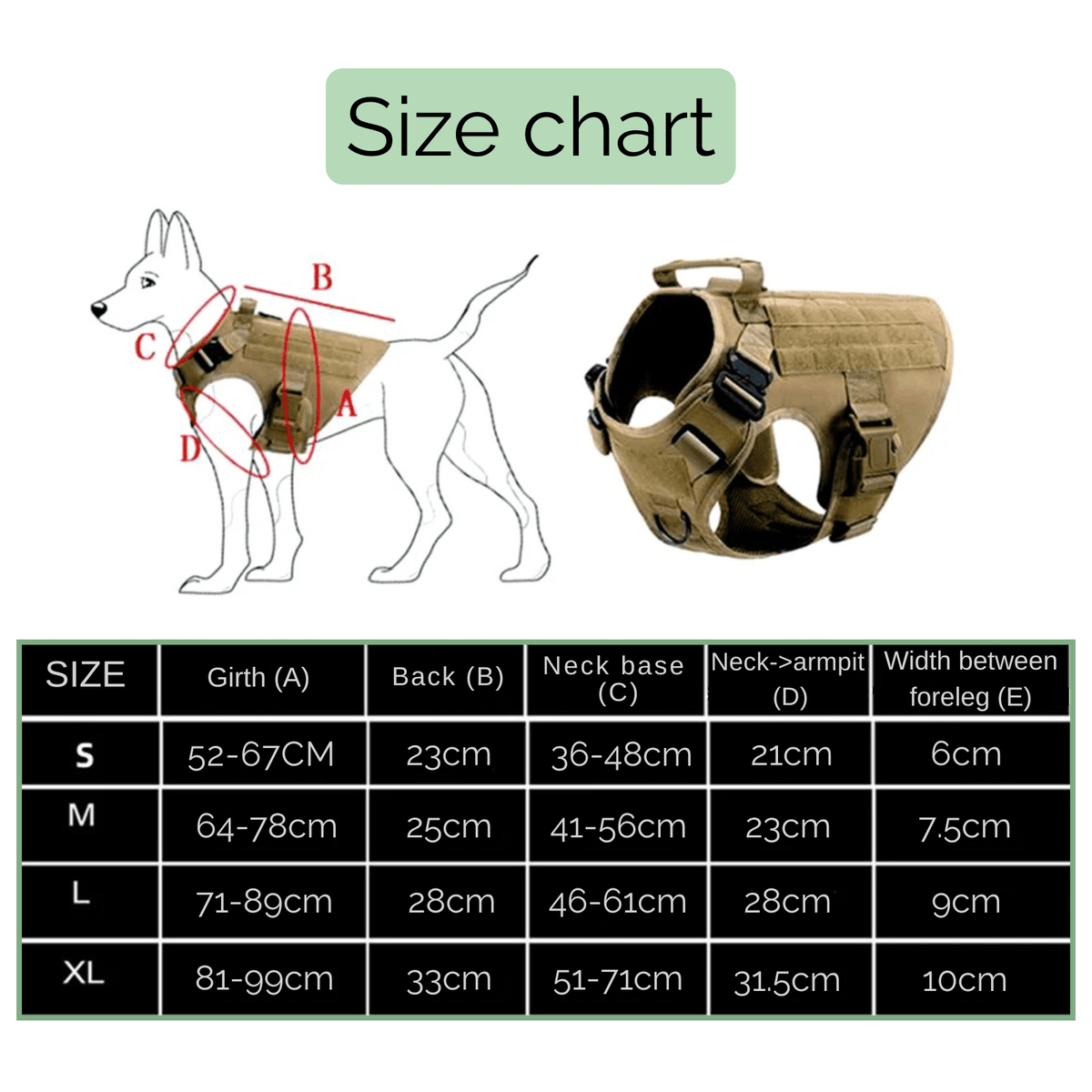 Tactical Adjustable Dog Harness with Handle – SecureSphere™