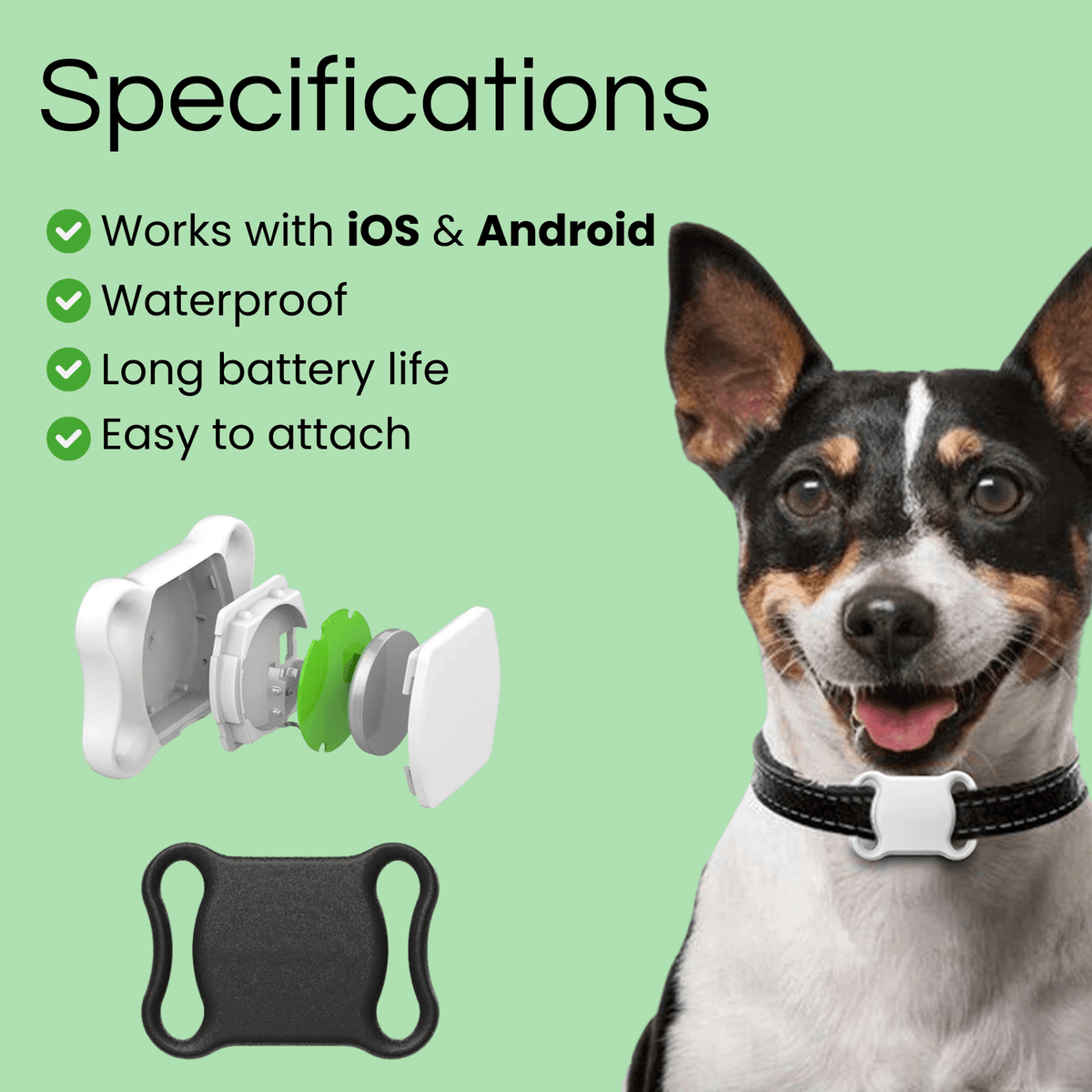 Bluetooth Pet Tracker with Adjustable Collar – LocateSphere™