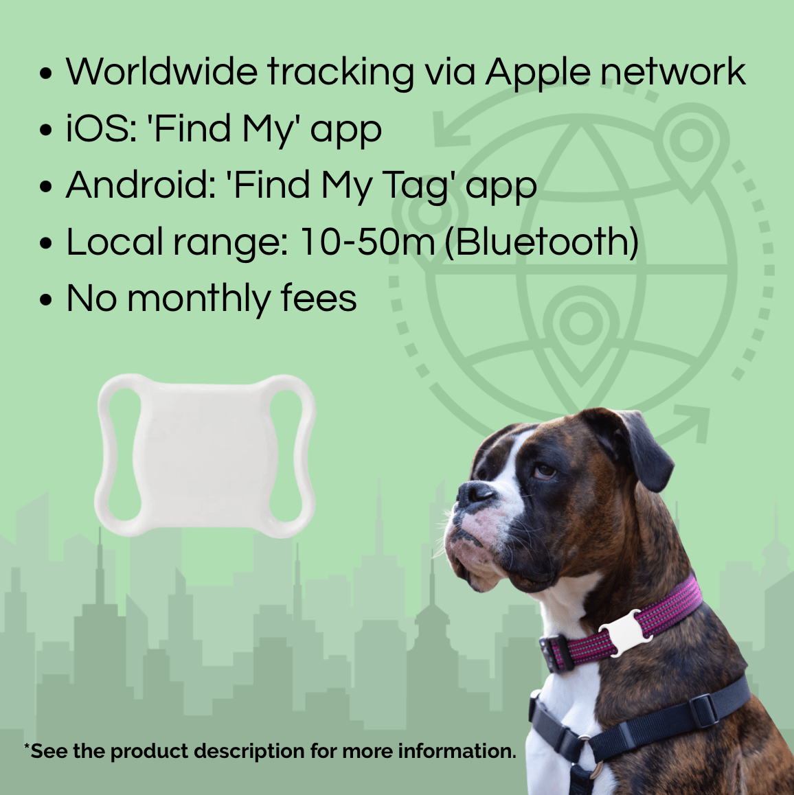 Bluetooth Pet Tracker with Adjustable Collar – LocateSphere™