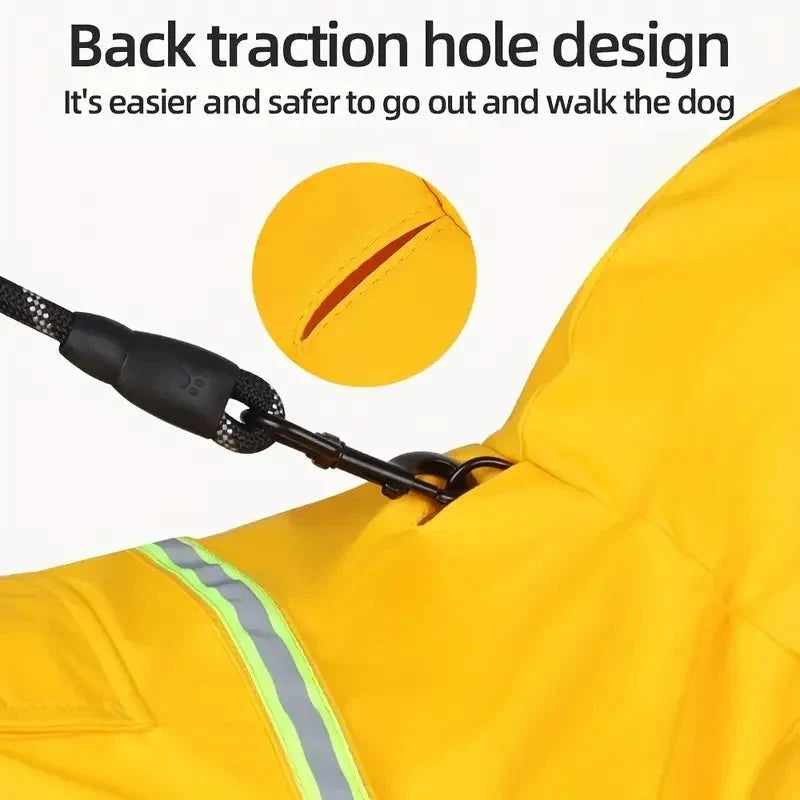 Waterproof Reflective Dog Raincoat with Hood – ReadyFit™