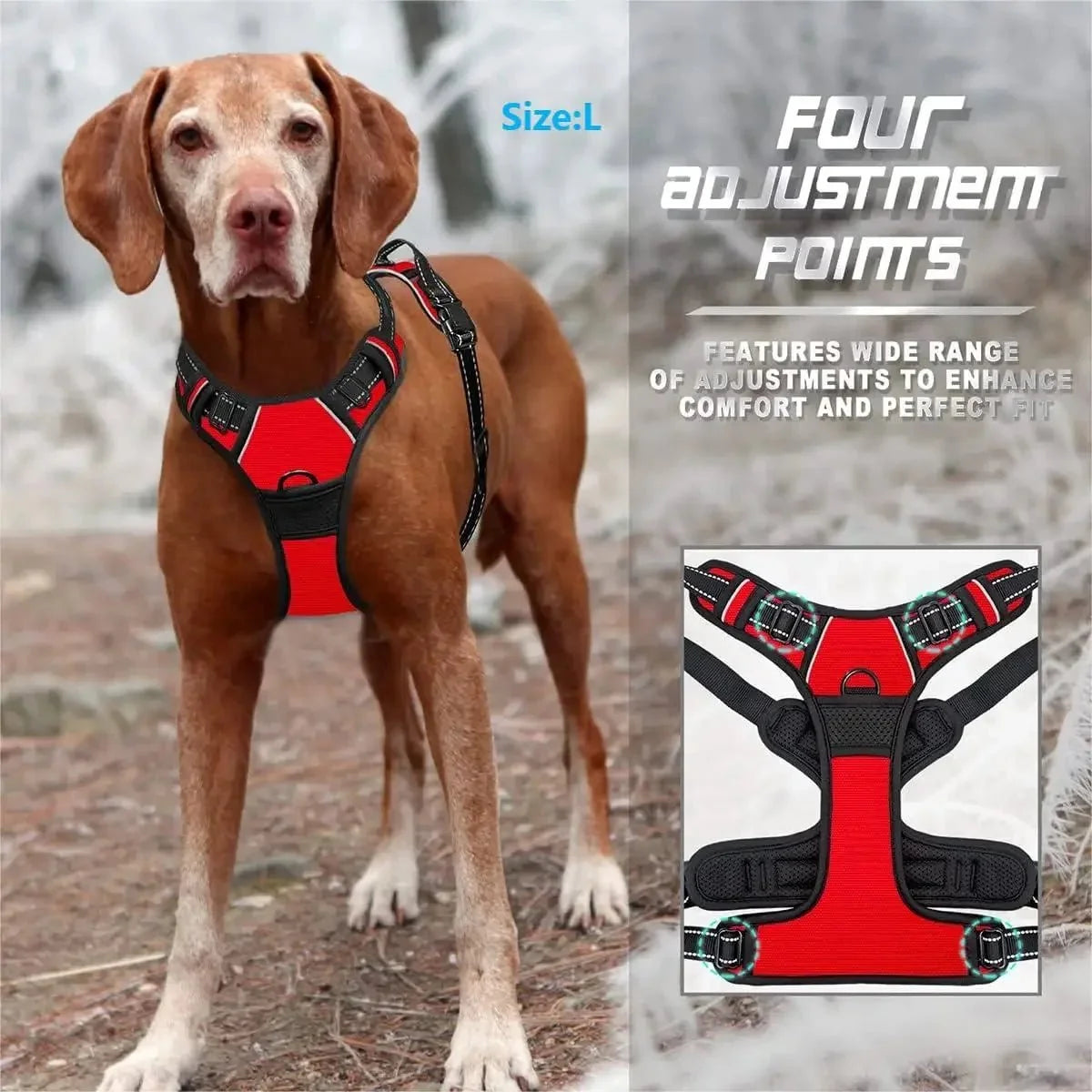 No-Pull Front-Clip Dog Harness – SecureCore™