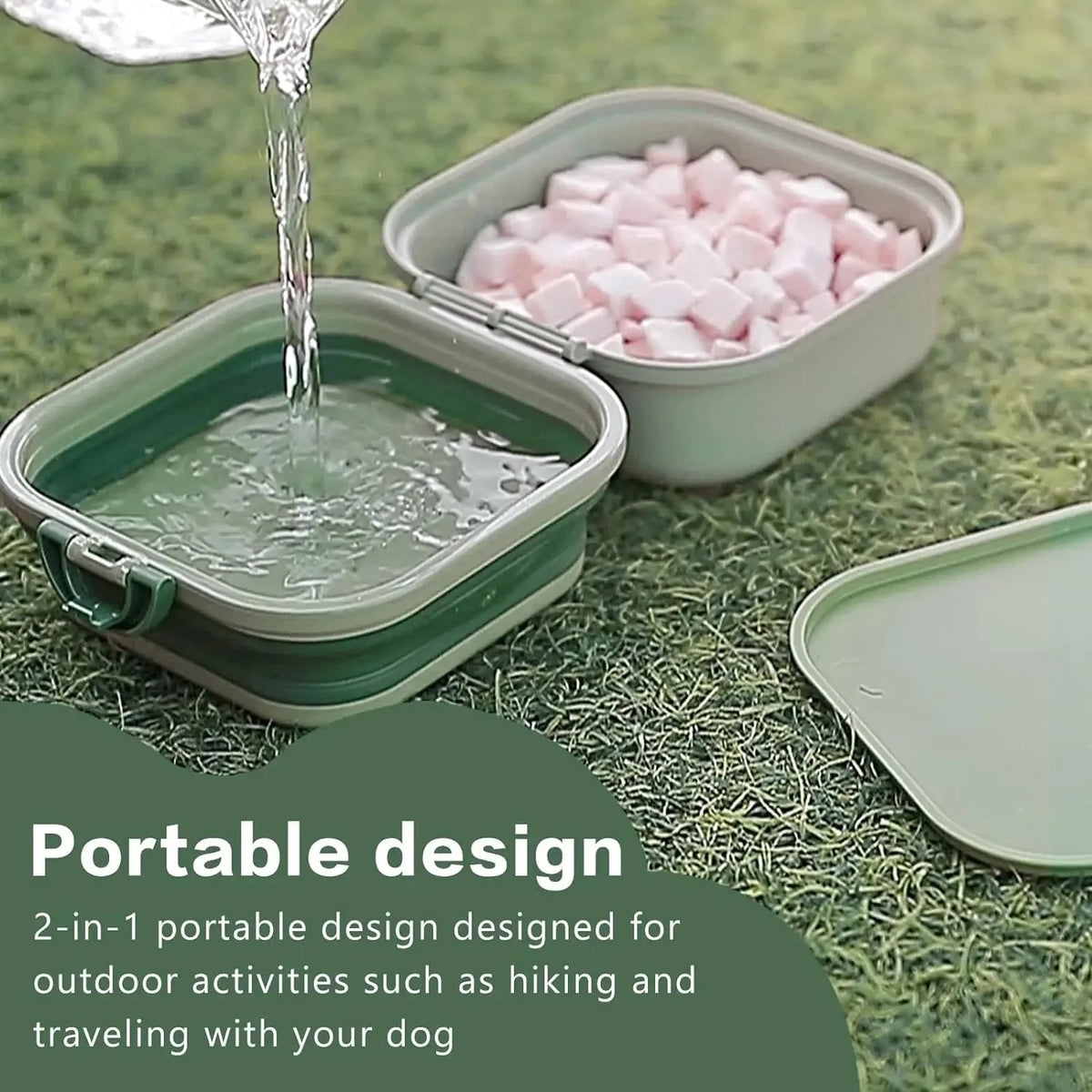 Foldable 2-in-1 Dog Food & Water Bowl – MealJoy™