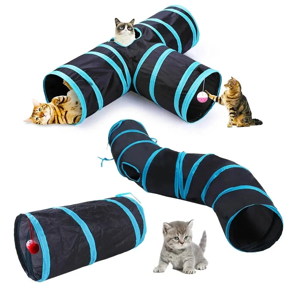Foldable Cat Tunnel with Crinkle Sound – ComfortPeak™
