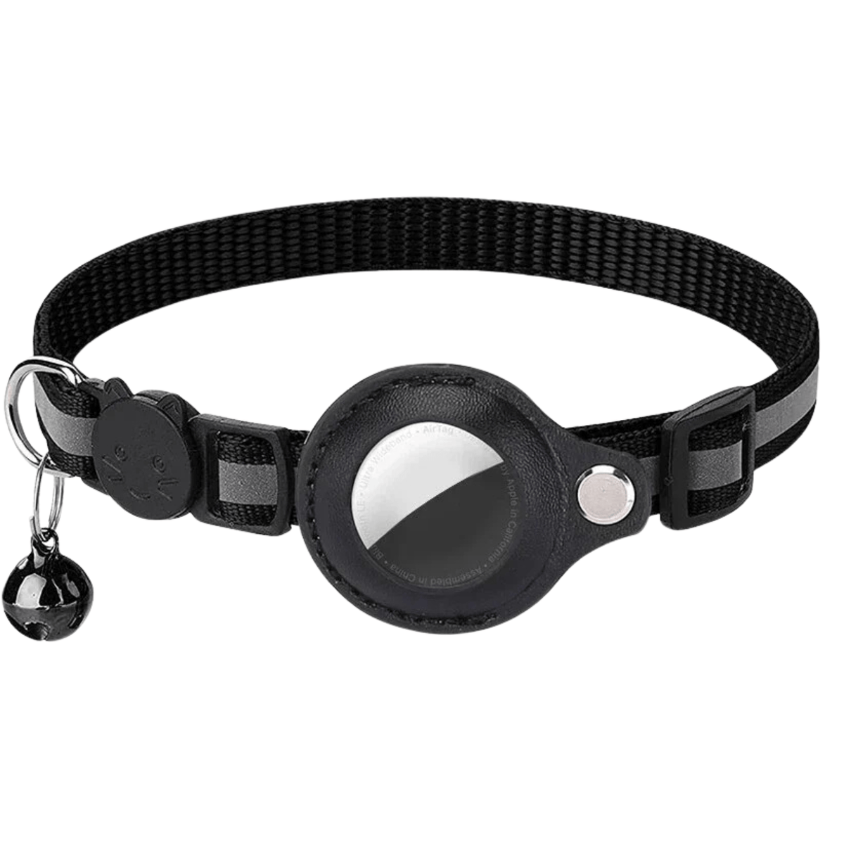Reflective Cat Collar with AirTag Holder – TrackShield™