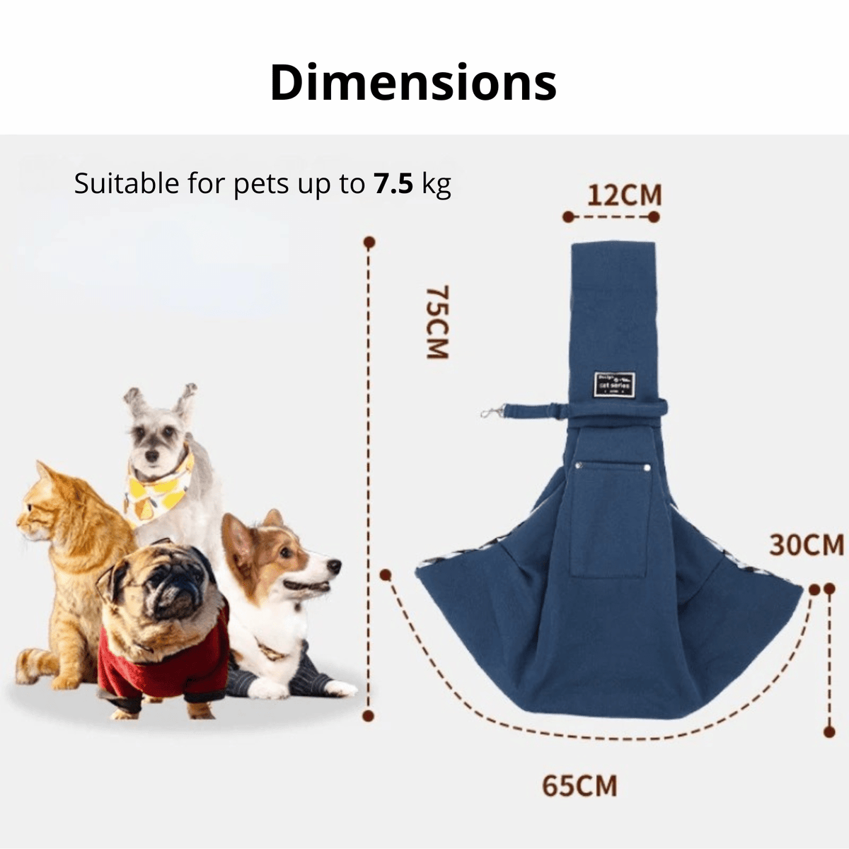 Pet Shoulder Carrier Bag for Dogs & Cats – TransitPeak™
