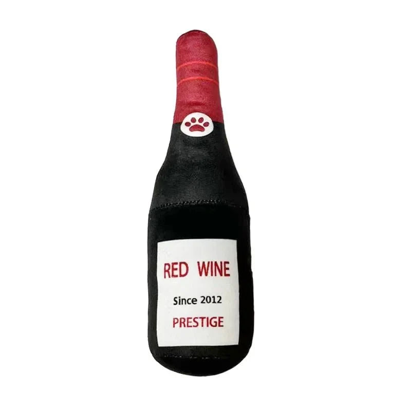 Plush Squeaky Bottle Dog Toy – PurrPrime™