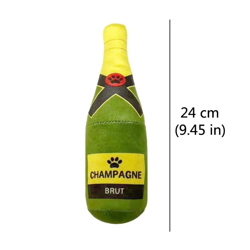Plush Squeaky Bottle Dog Toy – PurrPrime™
