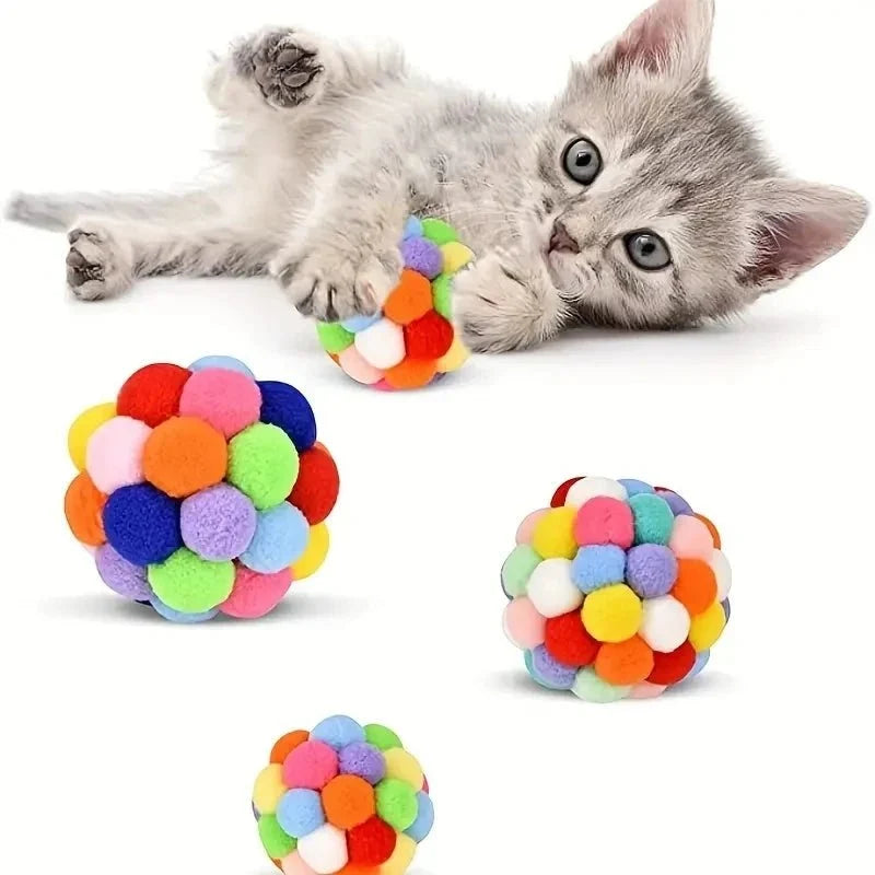 Cat Toy Balls with Bells & Plush Textures – CarePlus™