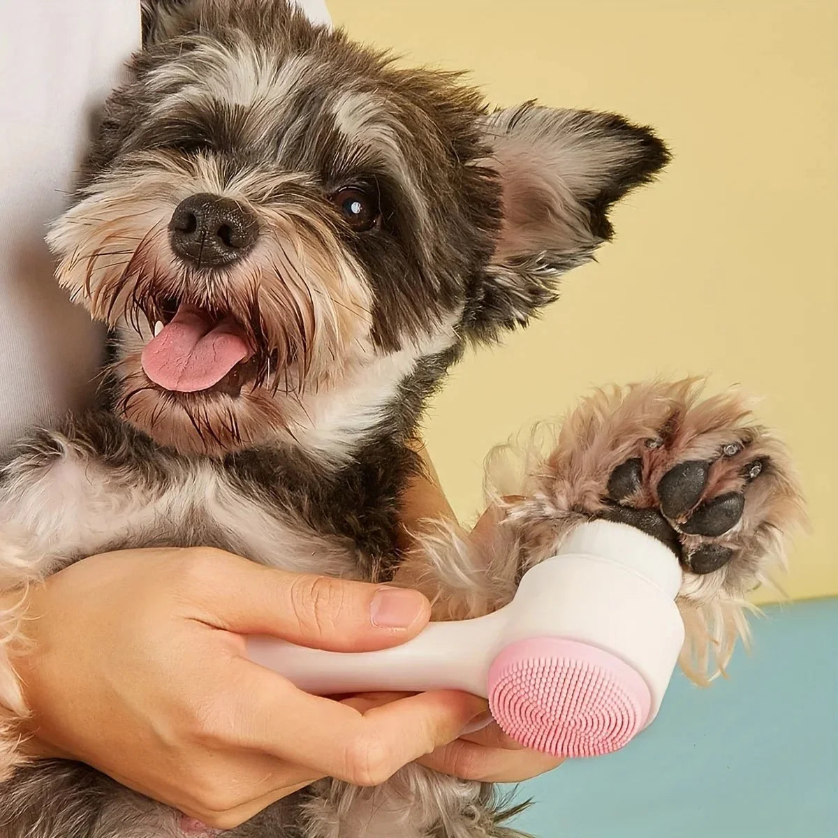 2-in-1 Pet Paw Cleaner & Massage Brush – SilkSense™