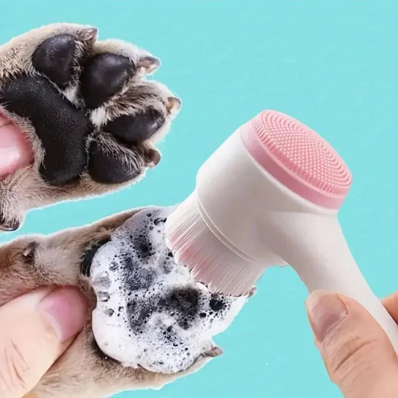 2-in-1 Pet Paw Cleaner & Massage Brush – SilkSense™