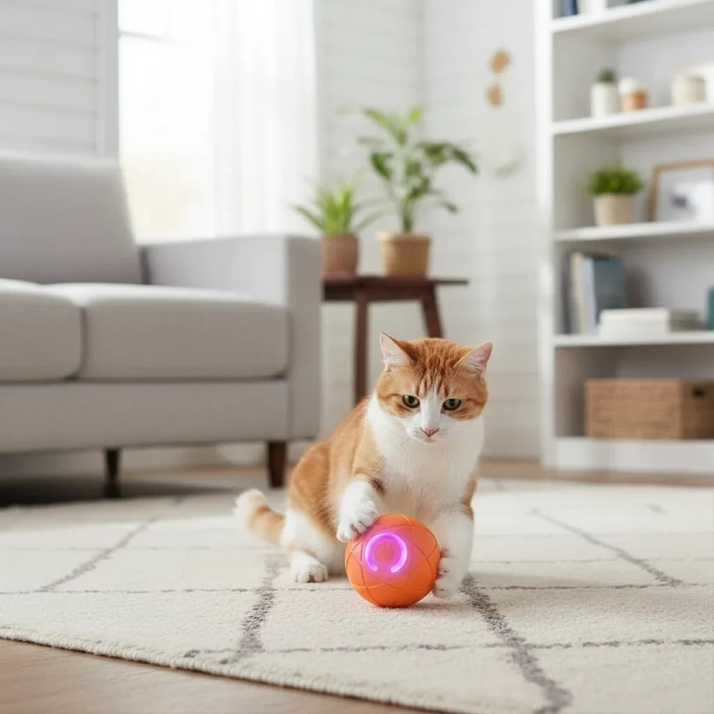 Interactive Rolling LED Ball for Dogs – PurrStyle™