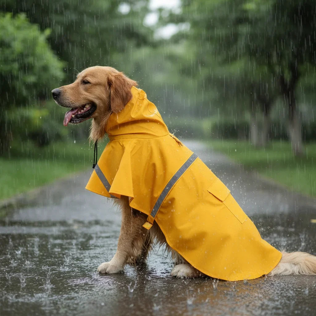 Waterproof Reflective Dog Raincoat with Hood – ReadyFit™