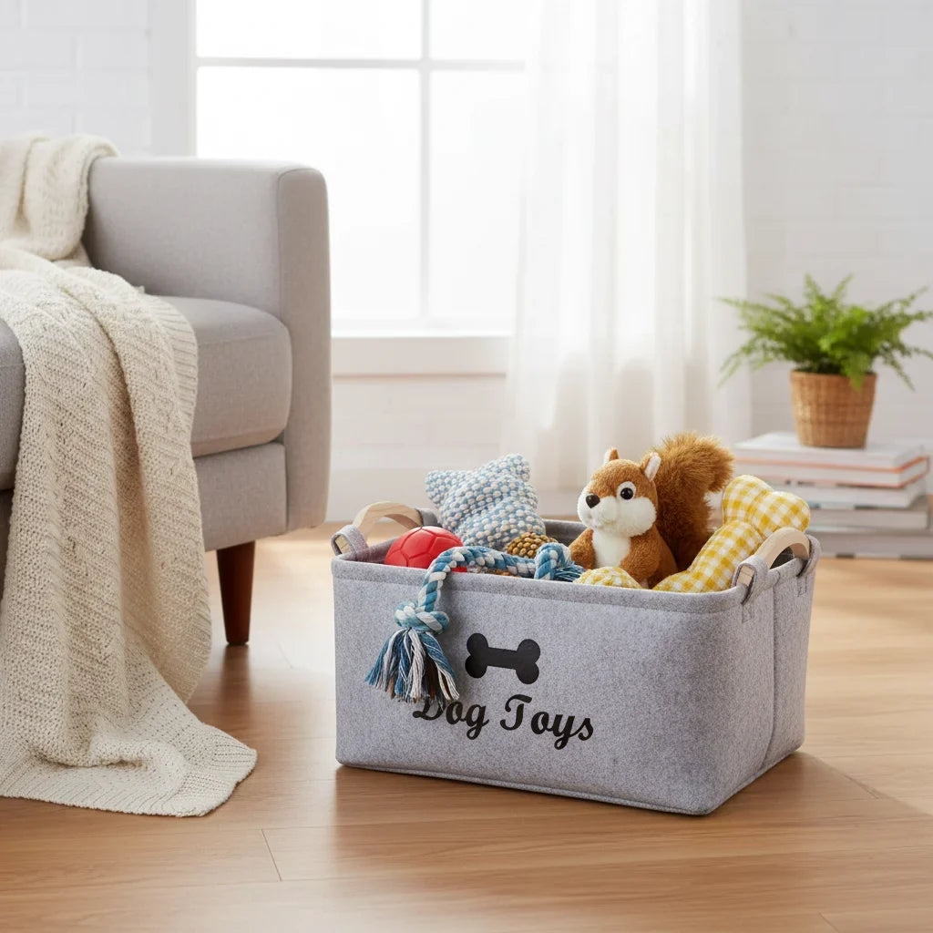 Felt Pet Toy Storage Basket – ChewPro™