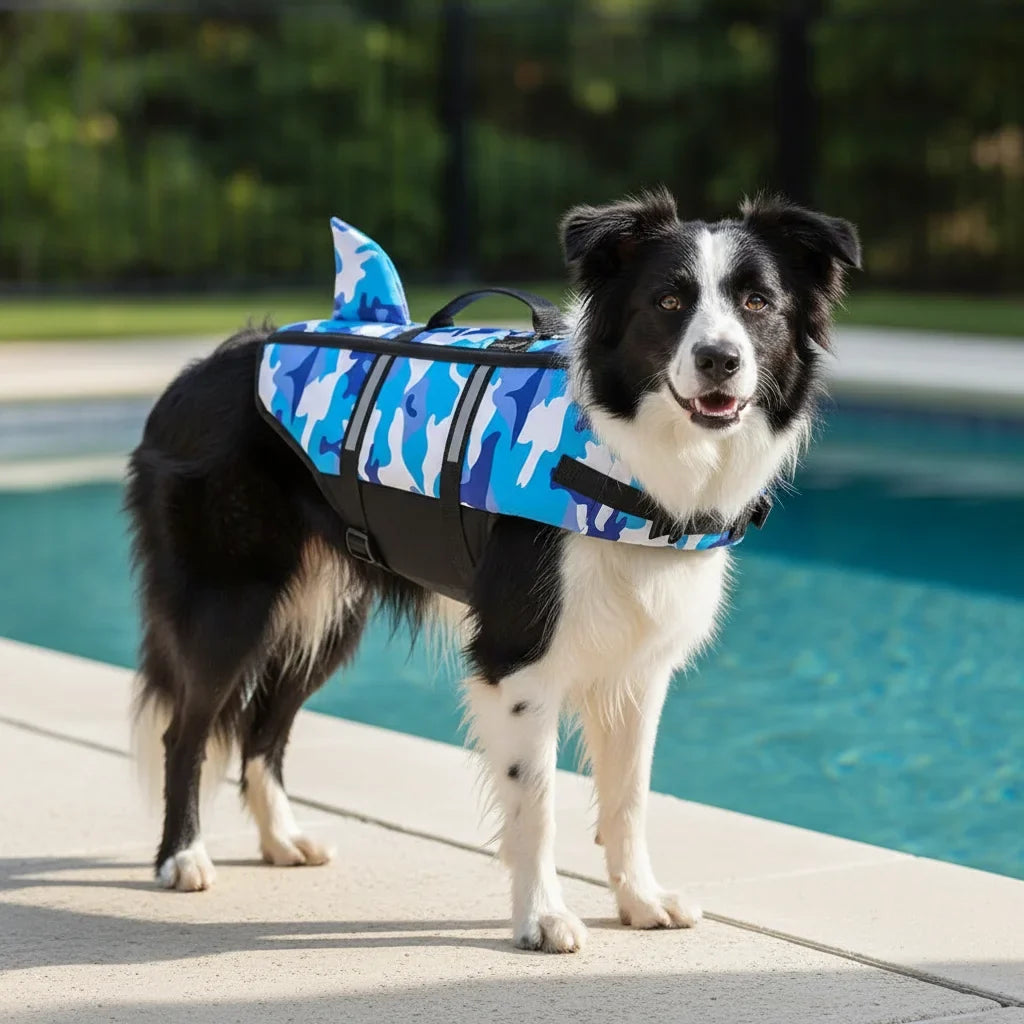 Camouflage Shark Dog Life Jacket – LifeCraft™