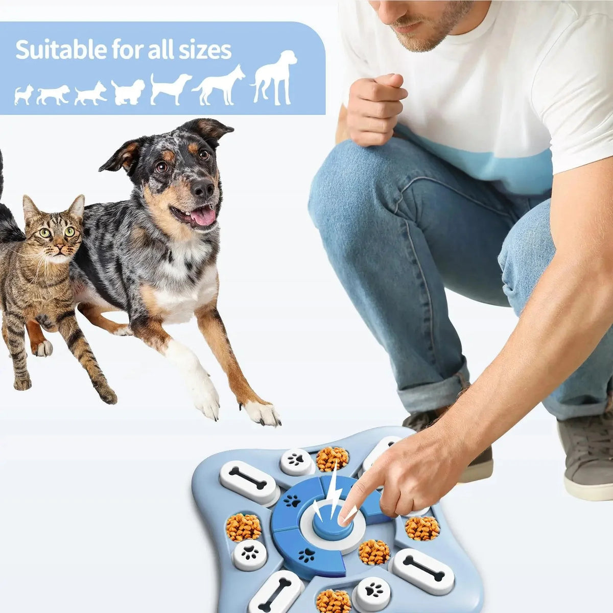 Interactive Dog Training & Food Puzzle Toy – BowlTrail™