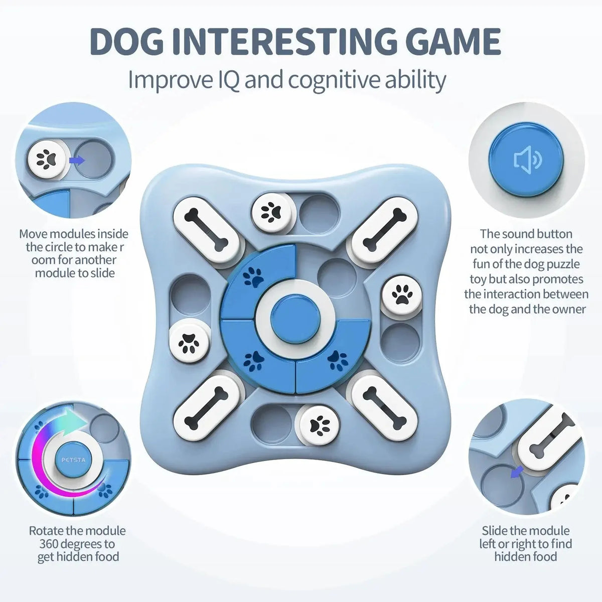 Interactive Dog Training & Food Puzzle Toy – BowlTrail™