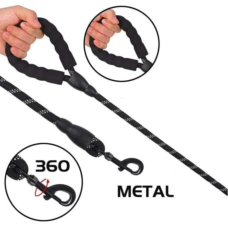 Reflective Dog Leash with Padded Handle – RouteReady™