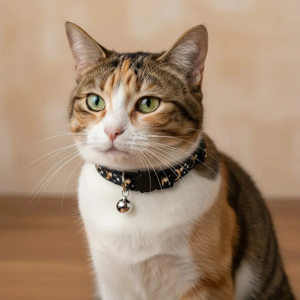 Reflective Cat Collar with Bell – FlexWave™