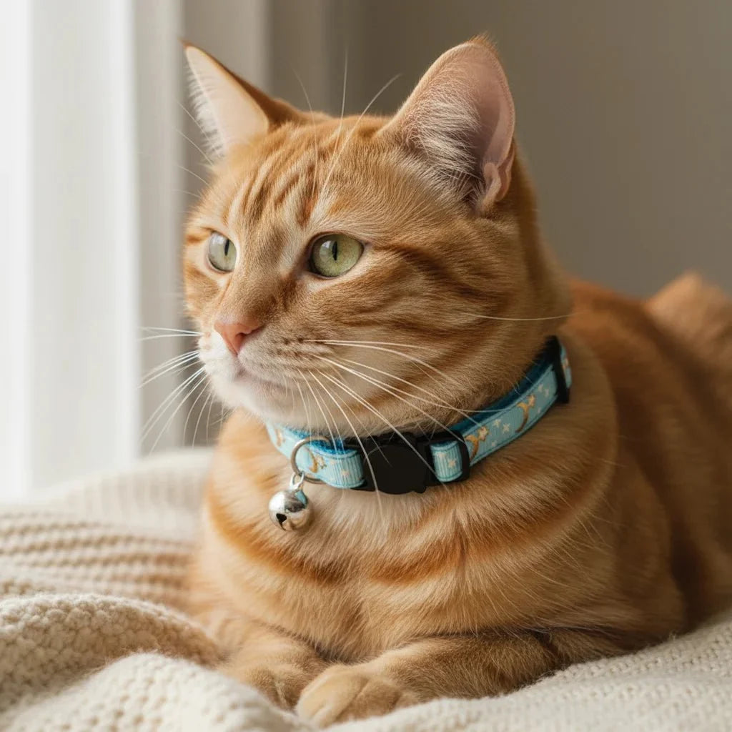 Reflective Cat Collar with Bell – FlexWave™