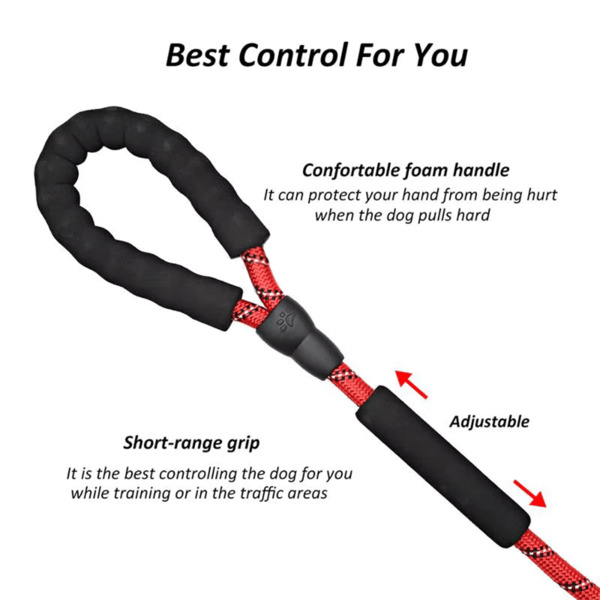 Tailented TrailMotion™ – 180cm Reflective Dog Leash for Pets