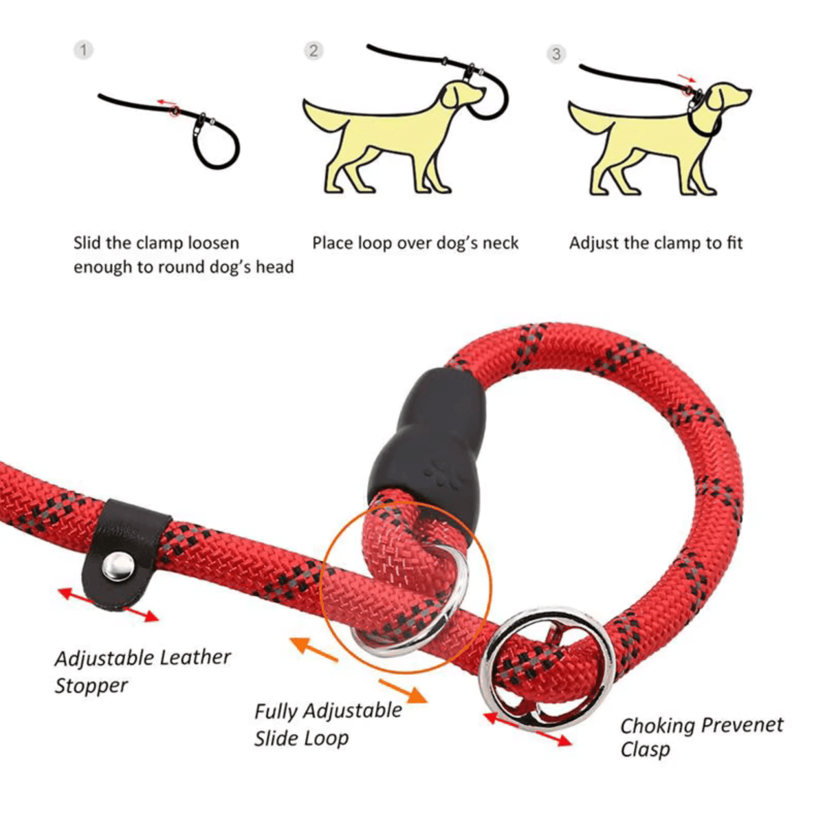 Tailented TrailMotion™ – 180cm Reflective Dog Leash for Pets