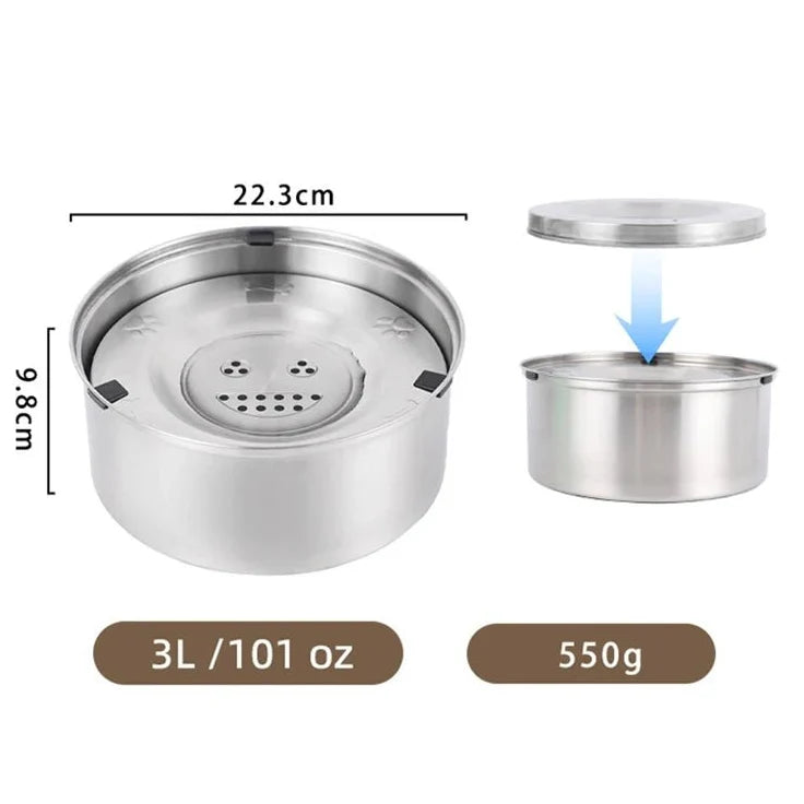 Spill-Proof Stainless Steel Dog Water Bowl – NourishFit™