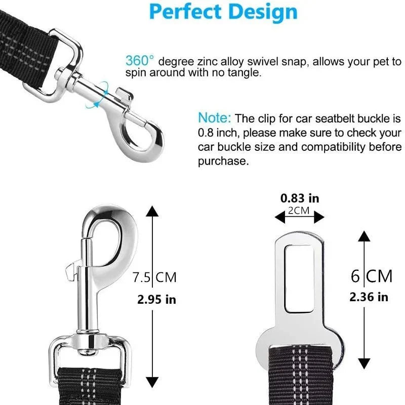 Elastic Dog Car Safety Belt – SeatPath™