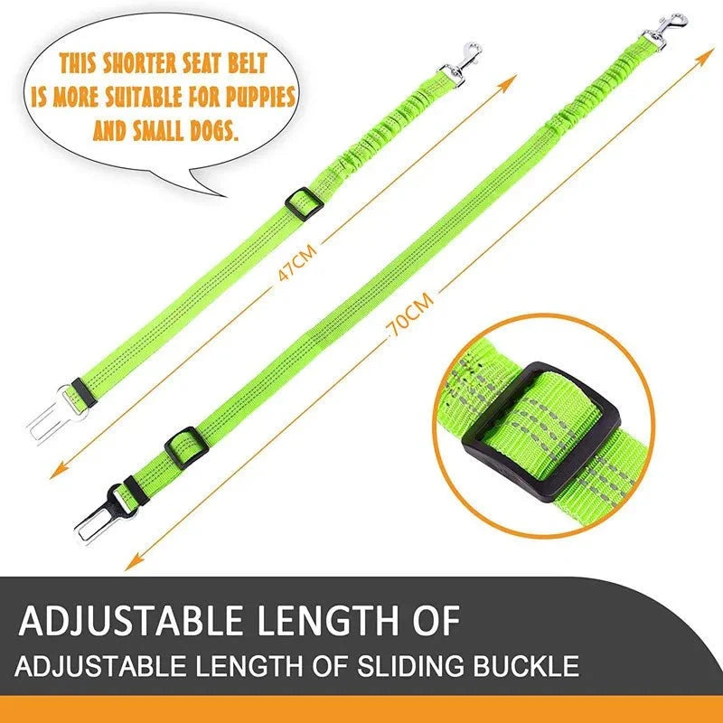 Elastic Dog Car Safety Belt – SeatPath™