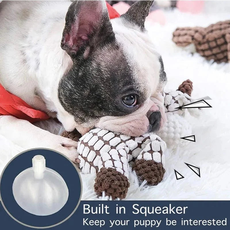 Squeaky Donkey Plush Dog Toy – TugFlex™