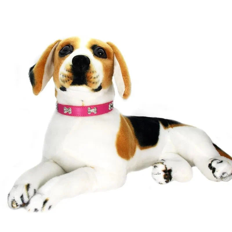 Bone-Shaped Leather Dog Collar – LeadFresh™