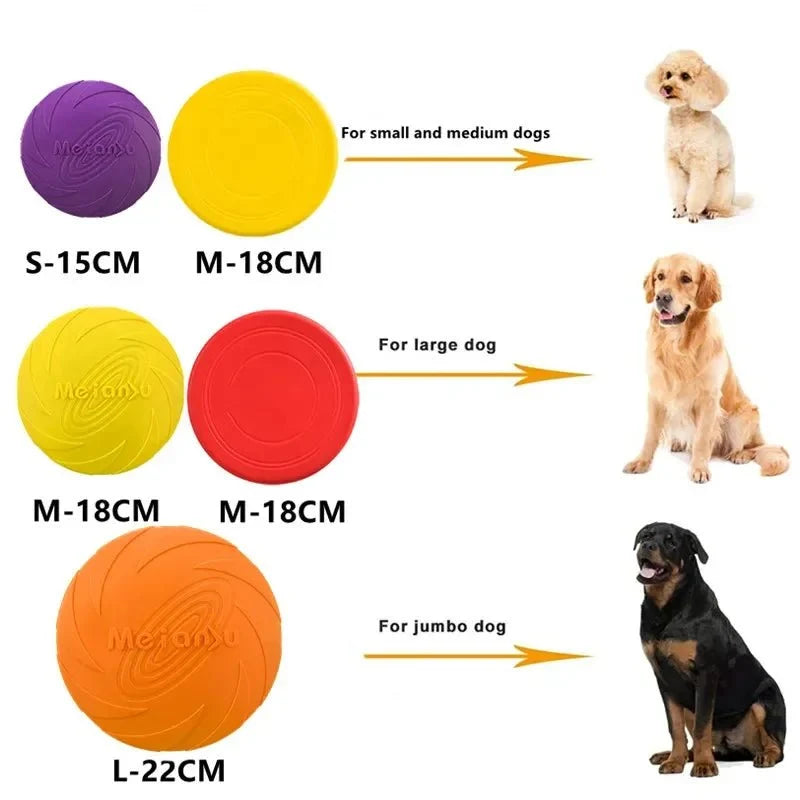 Flexible Silicone Flying Disc Dog Toy – PurrTrail™