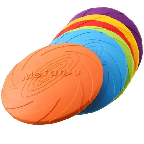 Flexible Silicone Flying Disc Dog Toy – PurrTrail™