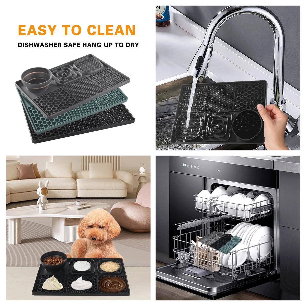 3-in-1 Lick Mat & Slow Feeder for Dogs – DishFit™