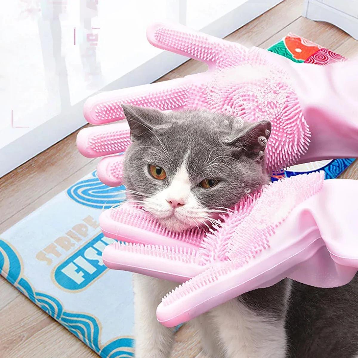 Silicone Pet Grooming & Massage Gloves – TailReady™